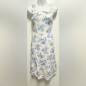 Monteau Blue and White Sleeveless Sundress